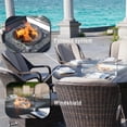 thumbnail image 2 of Direct Wicker Outdoor Rattan Propane Gas Fire Pit Table 50,000BTU 316 Marine Grade Stainless Steel CE Certified (Table Only, 8-Person Round), 2 of 7