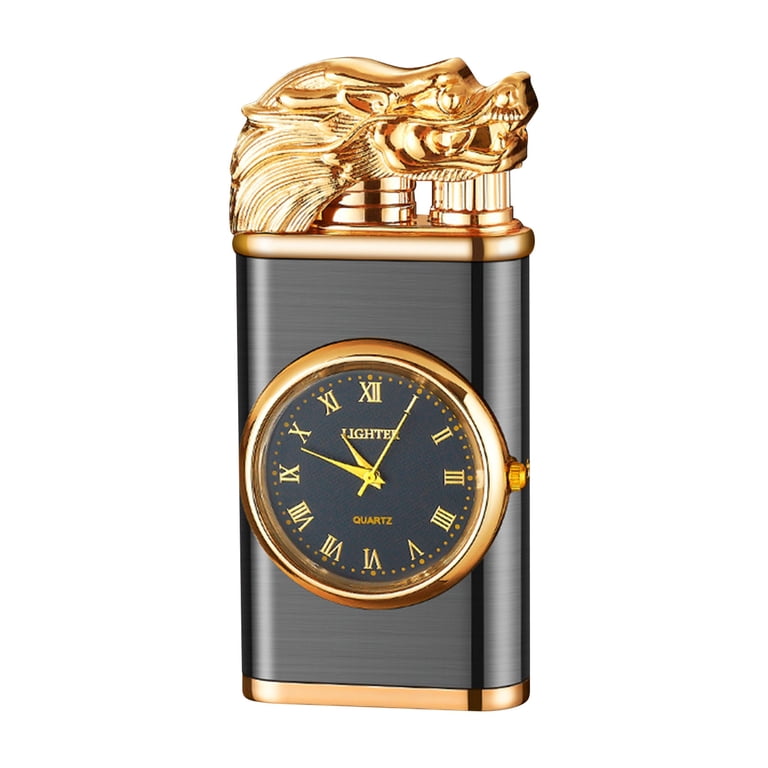 watch cigarette lighter Military Cigar Men Quartz Refillable Wrist Watch Refilling is pretty easy Cigarette Lighter Watch- Flameless Electronic