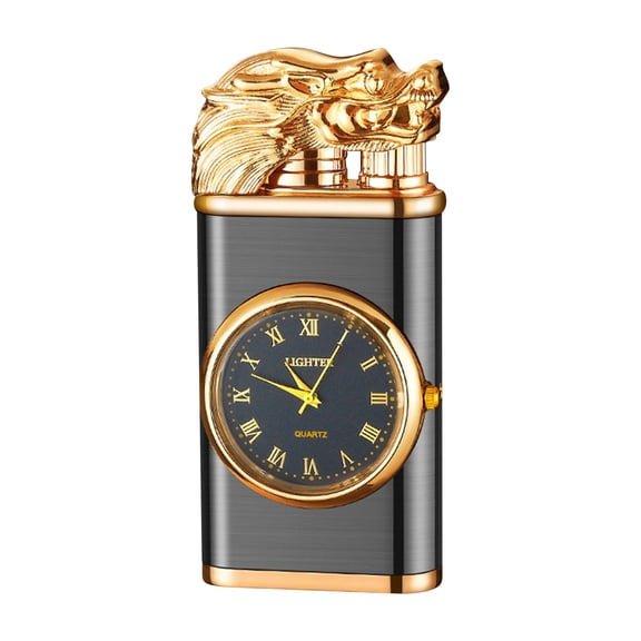 openpig Dragon Lighter, Unique Torch Lighter, Dual Flame Windproof Lighter, Butane Refillable Cool Lighter Creative Gift for Men(Without Fuel) A