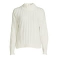 thumbnail image 5 of Time and Tru Women's Ribbed Mock Neck Sweater Sweater, 5 of 5