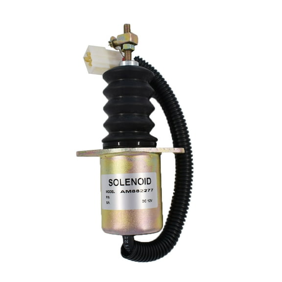 12V Fuel Shut Off Solenoid Valve AM882277 Replacement for John Deere 670 770 870 970 1070 Compact Tractor