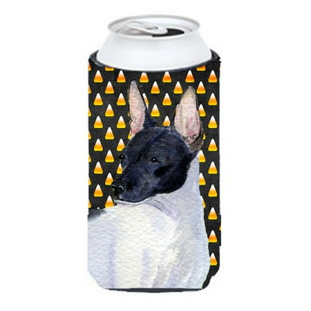 

Rat Terrier Candy Corn Halloween Portrait Tall Boy bottle sleeve Hugger - 22 To 24 Oz.