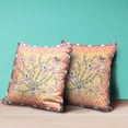 thumbnail image 3 of Pond Peacock Indoor/Outdoor Pillow in Muted Yellow Peach White 26x26, 3 of 5