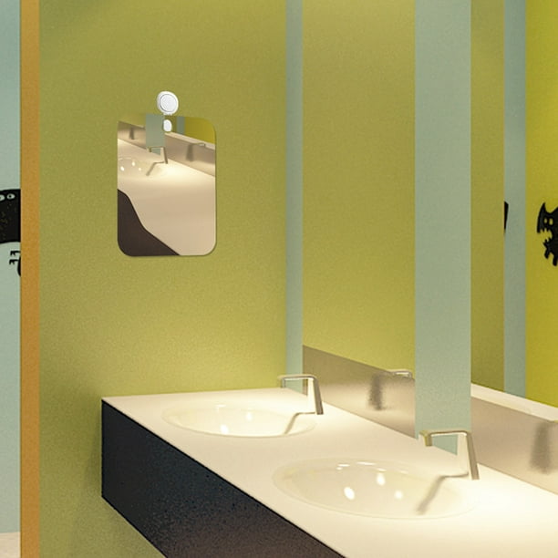 Miroir de douche miroir acrylique adhésif mural miroir de rasage pour salle  de bain 