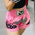 thumbnail image 3 of HEVIRGO High Elasticity Boxing Shorts, Anti-friction Breathable Muay Thai Cord Design Kickboxing Shorts for Unisex, 3 of 7