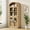 Kayaki, variant on TEQIN 71.65" Tall Arched Bookcase with Storage, Mid-Century Modern Curved Cabinet with Door, Arched Bookshelf Cabinet with Display Storage Shelf and 2 Drawers for Office Living Room