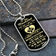 thumbnail image 2 of Dog Tag Necklace for Husband, Husband Birthday’s Day Gifts, Custom Gift for Husband, Romantic Gift, Husband Dog Tag - Graphic Military Dog Tag Necklace (Optional Personalized Engraving), 2 of 5