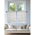 thumbnail image 4 of Music Notes,Tier Curtains 36 Inch Length,Sheer Curtains for Bedroom Living Room Window Modern Abstract Minimalistic Geometric Stripes Small Half Window Kitchen Curtains & Drapes 27.5"x36" 2 Panels, 4 of 6