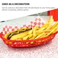 thumbnail image 4 of WASHWEPE 10Pcs Food Serving Basket Red Plastic Food Service Shop Kitchen Pantry, 4 of 8