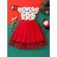 thumbnail image 4 of ATAIKU Toddler and Little Girls Christmas Tutu Dress Kids Ruffled Casual Party Glitter Tulle Sundress 4T, 4 of 9