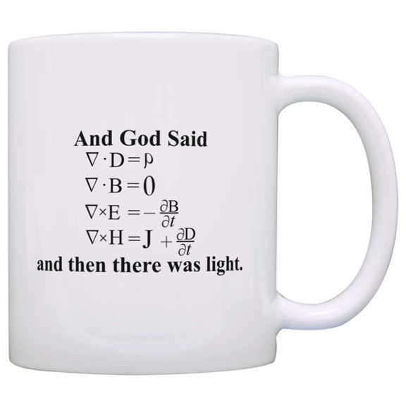 ThisWear Funny Math Gift God Said Maxwell's Equations There Was Light 11 ounce Coffee Mug