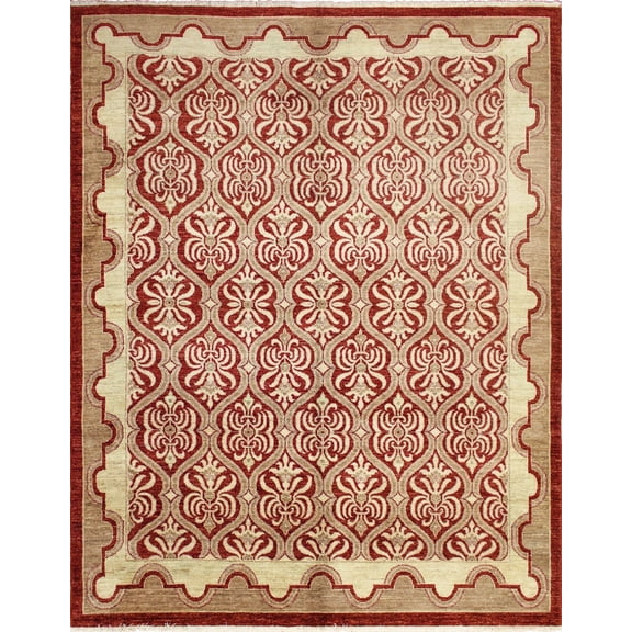 noori rug n3106 peshawar madison area rug 8'3" x 10'0" red/beige