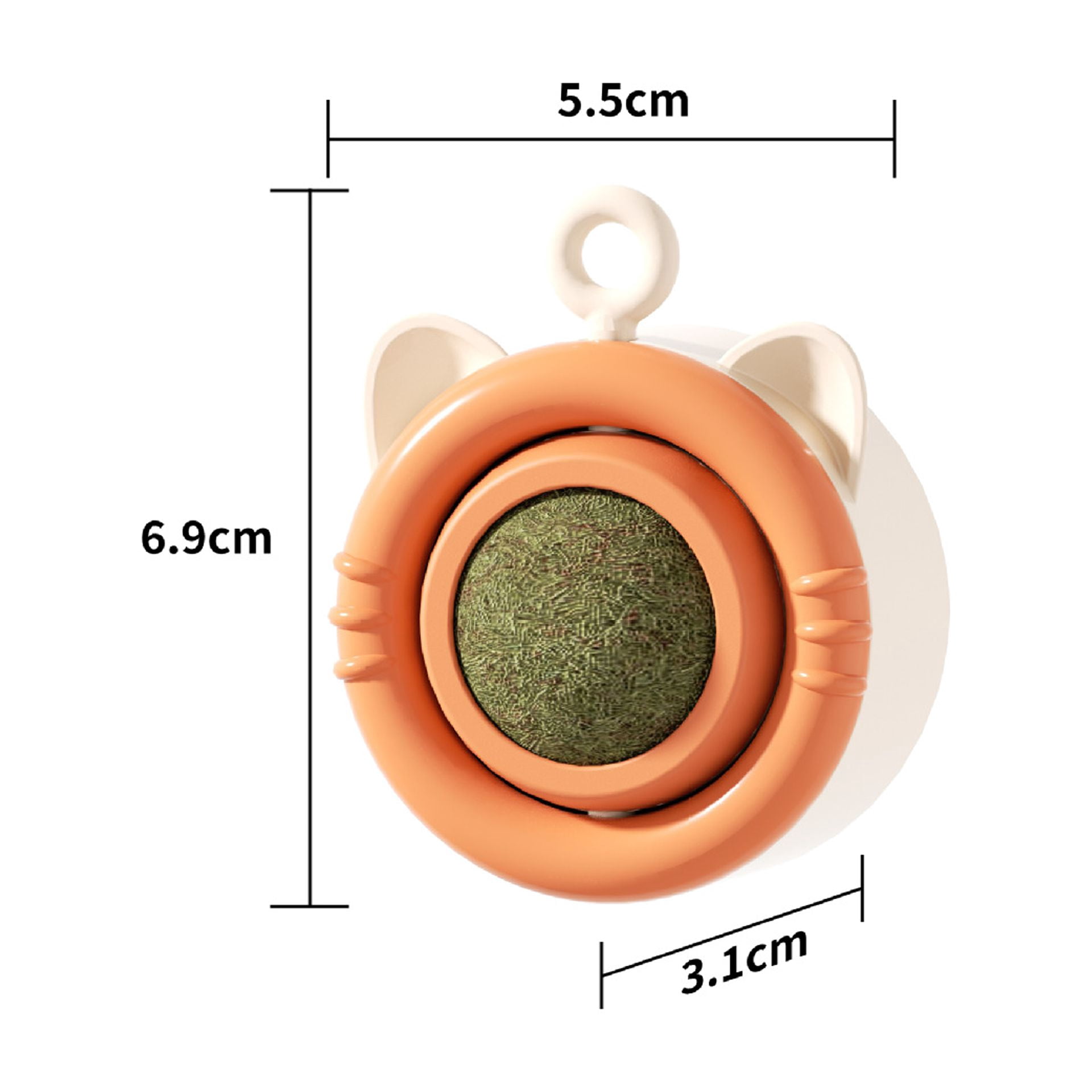 Wall-mounted Rotating Catnip Ball - Cat Treat, Lickable Candy, Self-Entertaining Chew & Interactive Cat Toy