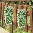 thumbnail image 4 of White Artificial Flower Ornaments, Artificial Hanging Violet Flowers, Outdoor Spring Decor, Trailing Vines, Porch Planter Arrangement, By Kingtowag, 4 of 5