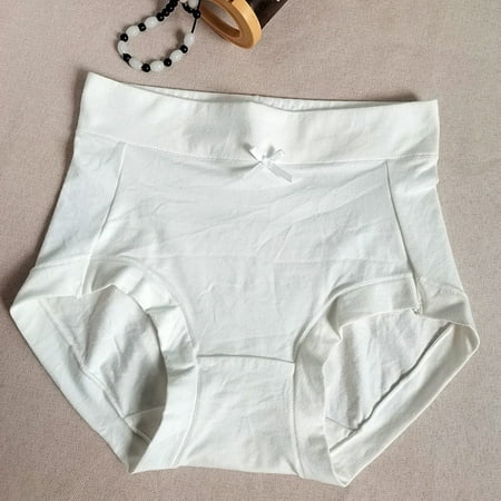 Bestselling  Ladies Comfortable Solid Color Large Size Abdominal Panties Hight Waiste Underpants  Soft Elastic Waistband  Breathable Material  for Everyday  Seamless Design  Seamless Underwear