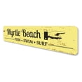 thumbnail image 4 of Beach Marker Novelty Sign, Metal Wall Decor - 4x18 inches, 4 of 4