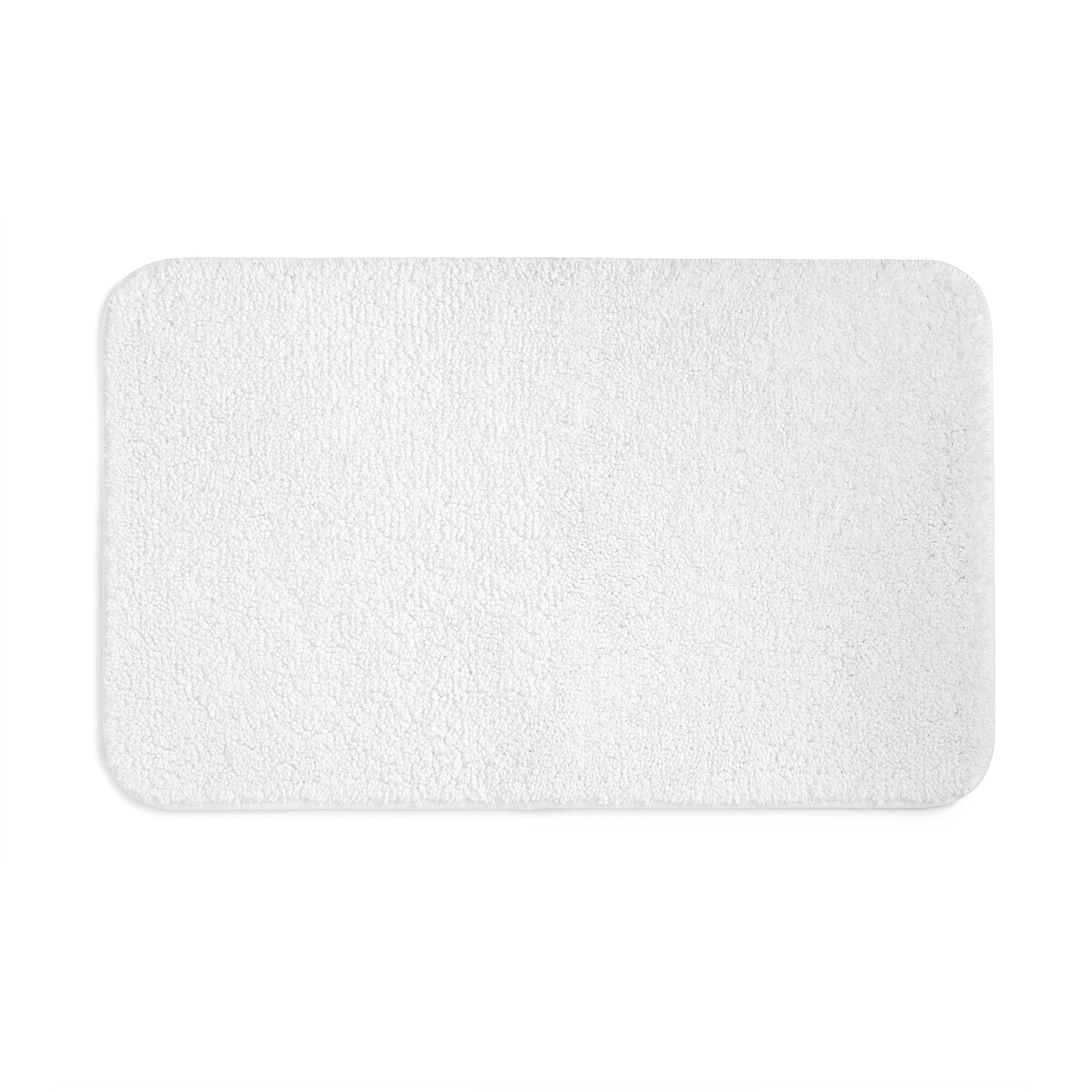 Mainstays Basic 2-Piece Polyester Bath Rug Set, White, 20" x 32"