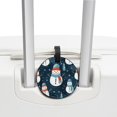 thumbnail image 3 of Christmas Snowman 2pcs PU Leather Round Bag Tags with Privacy Cover and Name ID Tag - Suitcase Tags for Travel Luggage, Handbags, Backpacks, School Bags, 3 of 6