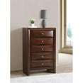 thumbnail image 2 of Maklaine Contemporary Engineered Wood 5 Drawer Chest in Cappuccino, 2 of 7