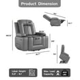 thumbnail image 2 of Power Lift Recliner Chair,Oversized Faux Leather Recliner Chair,Lift Assist Recliner with Heat and Massage,Electric Recliner With Pockets and Cup Holders, 2 of 7