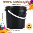 ACDANC 6 Pack Paint Bucket for Painting Plastic 2 Quart Paint Cans ...