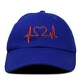 thumbnail image 3 of DALIX Heartbeat RN Nurse Hat EKG Baseball Cap Medical Fitness in Royal Blue, 3 of 6