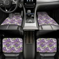 thumbnail image 6 of Daiia Violets Flowers Printed Car Floor Mats Set of 4, Durable Non Slip Auto Floor Carpet, Car Interior Carpets Proof Foot Pads Anti-Slip Cushion Automoetive Accessories, 6 of 6