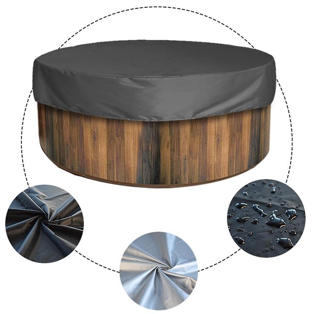 Nouvelle Housse Ronde pour Baignoire, Housses de Baignoire Résistantes aux Uv, Housses de Baignoire de Spa Extérieur