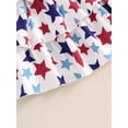 thumbnail image 7 of FEORJGP Kids Girl's 4th of July Casual Dress 6M 9M 12M 18M 2T 3T Toddler Baby Sleeveless Cami Dress Star Print Shirred Square Neck A-line Dress Tie-Uphion Party Princess Dress Summer Clothes, 7 of 7