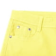 thumbnail image 5 of TRUBKH denim shorts jean shorts womens high waisted shorts women jorts women shorts for women Summer 2025 Women's Candy White Denim Shorts Fit Colorful Denim Pants Yellow 26, 5 of 6
