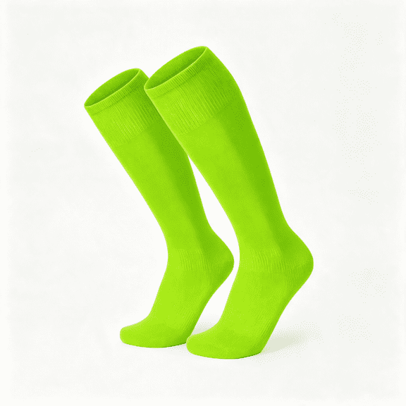 TELOLY Baseball Soccer Softball Socks for Youth Adult Solid Colors Socks for Boy Girl - Lime Green Socks
