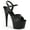 Black Faux Leather/Black Matte, variant on Women's Pleaser Adore 709 Platform Stiletto Sandal