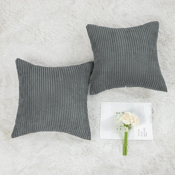 2Pcs Corduroy Throw Pillow Covers, Decorative Throw Pillow Covers, Sofa