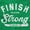 Irish Green, variant on Finish Strong Bible Scripture Quote Womens Slim Fit Graphic Tee Brisco Brands S
