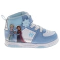 thumbnail image 2 of Disney Frozen Girls High Top Sneakers Hook and Loop with Lace Up (Little Kid), Blue White, Size: 8, 2 of 7