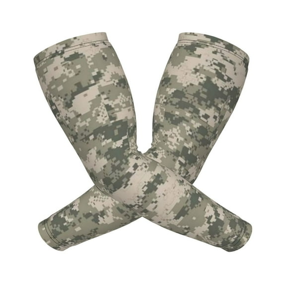 Army Digital Camouflage Sports Compression Arm Sleeves Football Baseball Basketball Cycling Tennis For Men Women