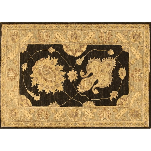 Ahgly Company Indoor Rectangle Oriental Brown Traditional Area Rugs, 2' x 5'