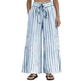 thumbnail image 3 of Cutuoiiu Womens Striped Pants Elastic Waist Drawstring Wide Leg with Side Pockets for Casual Summer Beach and Daily Wear, 3 of 8