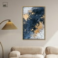 thumbnail image 3 of Golden Forest Glow Canvas Blue Abstract Art by Art Remedy, Gold Frame, 30" x 45", 3 of 7