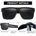thumbnail image 2 of Gafas de Sol JIM HALO Retro Polarizadas Cuadradas con Parte Superior Plana UV400, 2 of 7