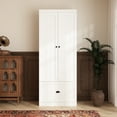 thumbnail image 1 of OXYLIFE 70.9"H Kitchen Pantry Storage Cabinet with Drawer and Adjustable Shelves, White, 1 of 6