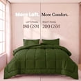 thumbnail image 4 of KINMEROOM Twin XL / Full Size 3-Piece All-Season Down Alternative Comforter Set Leaf Green (Comforter and Pillowcase Bedding Set), 4 of 8