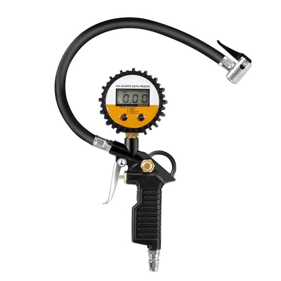 Inflador de neumáticos digital con manómetro, pantalla LCD, compatible con coche y camión (10 ml)