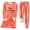 Orange, variant on 2 Piece Sets for Women Fall Plus Size Two Piece Sets for Women Fall Women's Solid Round Neck With Thickened Insulation Long Sleeved Top And Pocket Thickened Pants Set