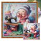 thumbnail image 1 of (11CTACC-4641__C__45X45) Hilo algodón ecológico bordado 11CT 3 hebras impresión 45*45cm Kit serie punto cruz costura Happy Old Lady, 1 of 9