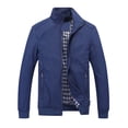 thumbnail image 1 of Chaqueta deportiva Augper con cremallera completa para hombre, cuello alto, sudadera informal de manga larga con bolsillo, 1 of 4