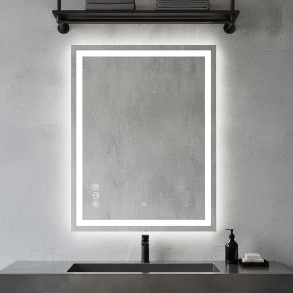 20"x 28" Heated LED Bathroom Mirror with Lights, Anti-Fog Wall Mounted Vanity Mirror