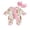 Pink, variant on Cjfdfy Newborn Baby Girl Western Cowgirl Fall Outfit Ruffle Zipper Footed Romper Long Sleeve Bodysuit With Bow Headband Cute Coming Home Footed Jumpsuit 0-12 Months