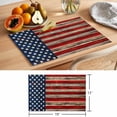 thumbnail image 6 of Independence Day Placemats Set of 2, Patriotic U.S. Flag Vintage Wood Grrain Non-Slip Place Mats Washable Table Mats for Kitchen Dining Table Decorations Indoor/Outdoor, 6 of 9