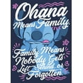 thumbnail image 2 of Men's Lilo & Stitch Ohana Means Family Graphic Tee Navy Blue Heather Large, 2 of 4